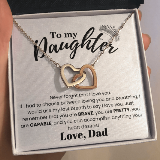 To My Daughter | Never Forget That I Love You | Necklace From Dad