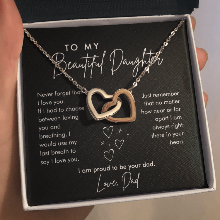 To My Beautiful Daughter | I Am Always Right Here | Necklace From Dad