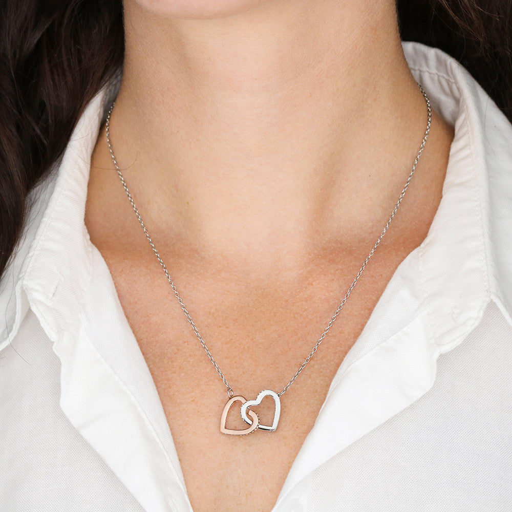 To My Loving Mom | You Are Important To Me | Interlocking Hearts Necklace