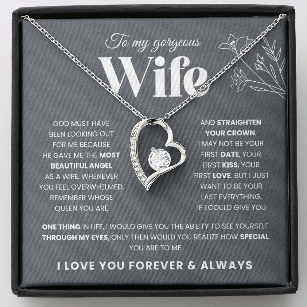 To My Gorgeous Wife | I Want To Be Your Last Everything | Necklace