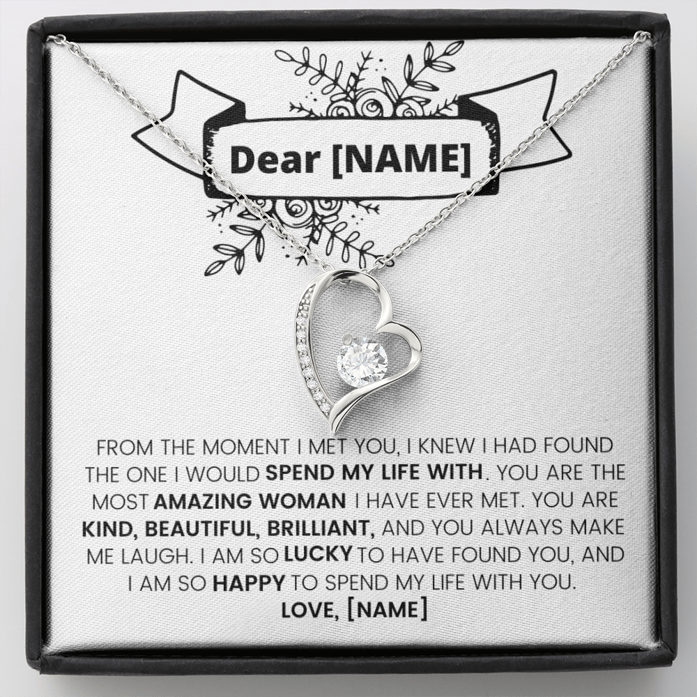 I Want To Spend My Life With You | Personalize It With Your Names | Necklace