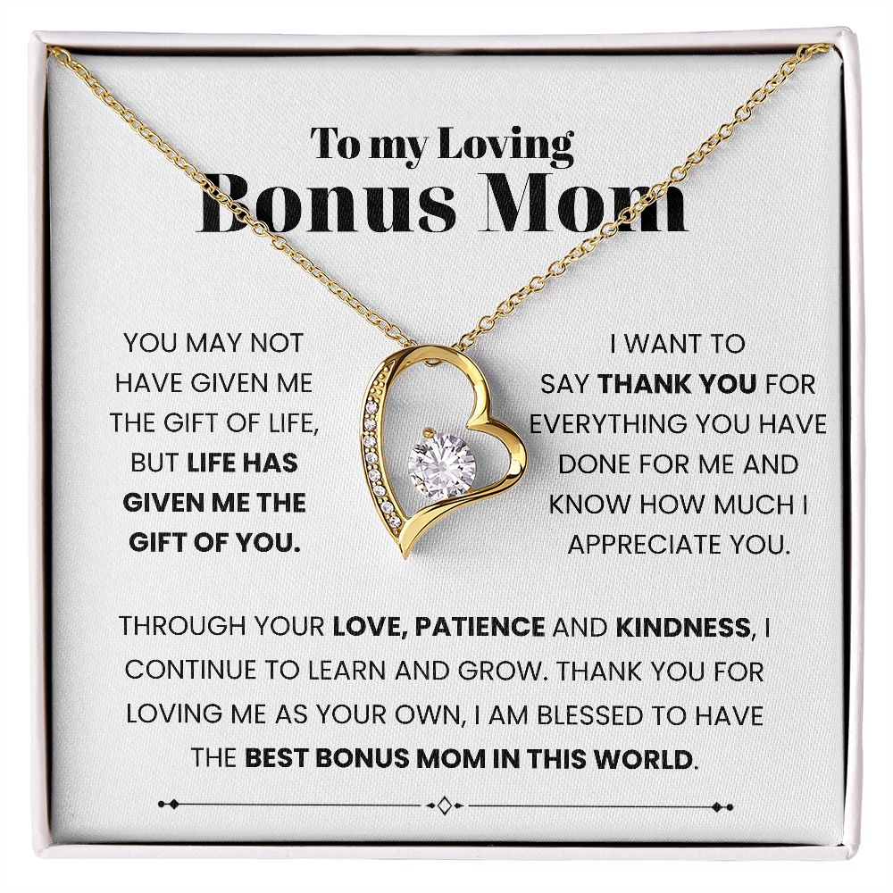 To My Loving Bonus Mom | I Am Blessed To Have You | Forever Love Necklace