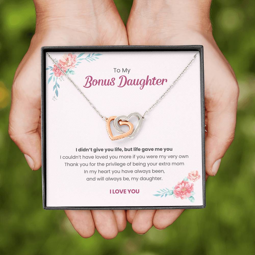 To My Bonus Daughter | I Couldn't Love You More | Necklace