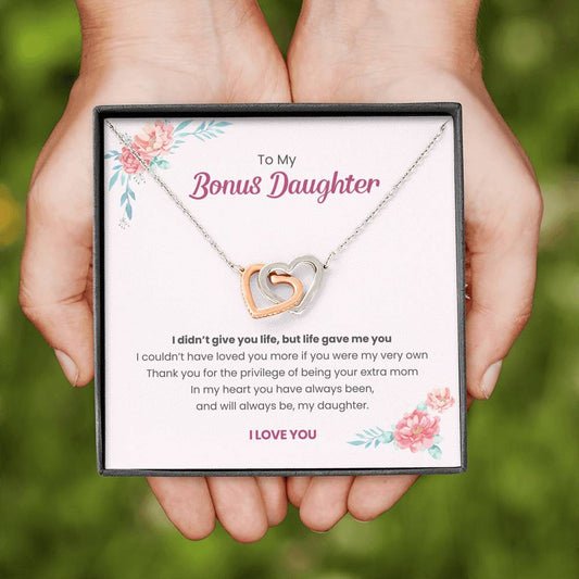 To My Bonus Daughter | I Couldn't Love You More | Necklace