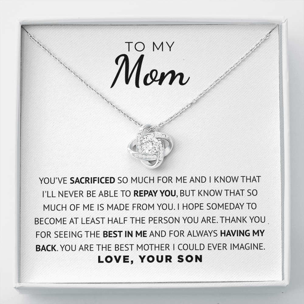 To My Mom | Thank You For Always Having My Back | Necklace