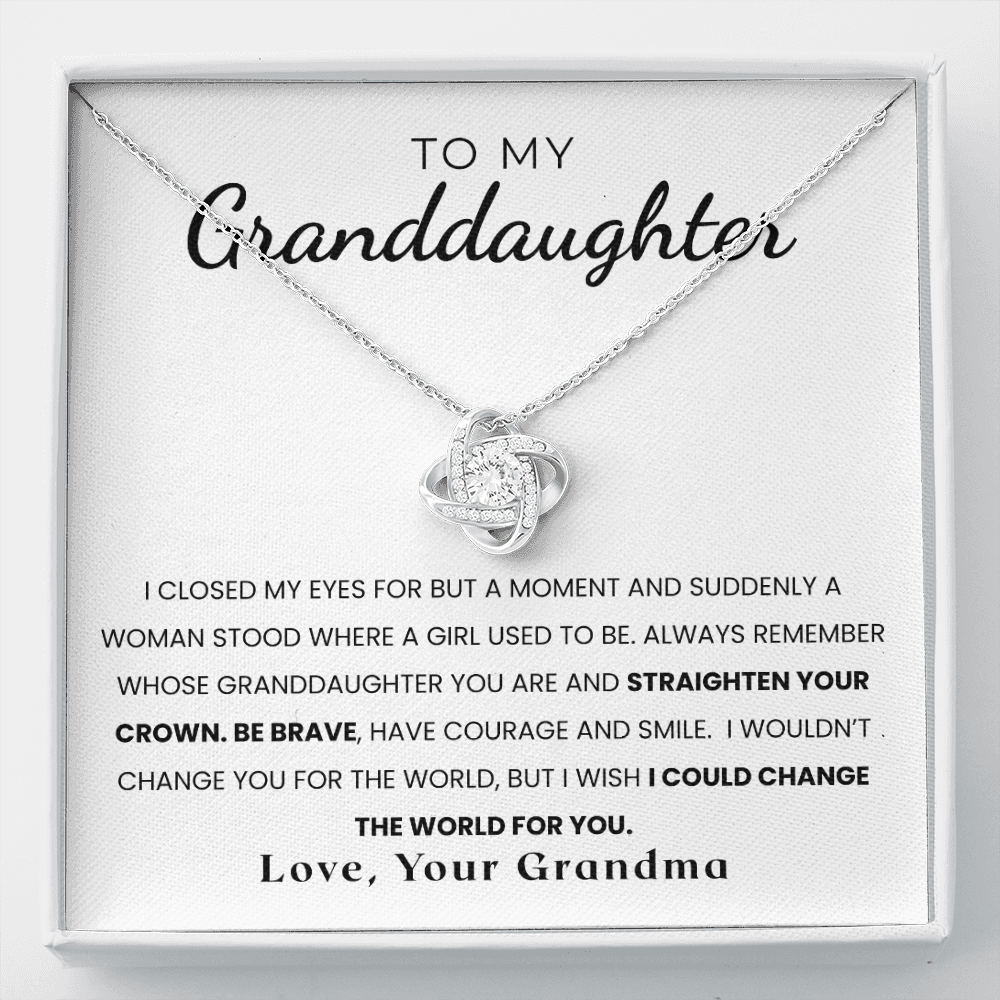 To My Granddaughter | Be Brave, Have Courage And Smile | Necklace