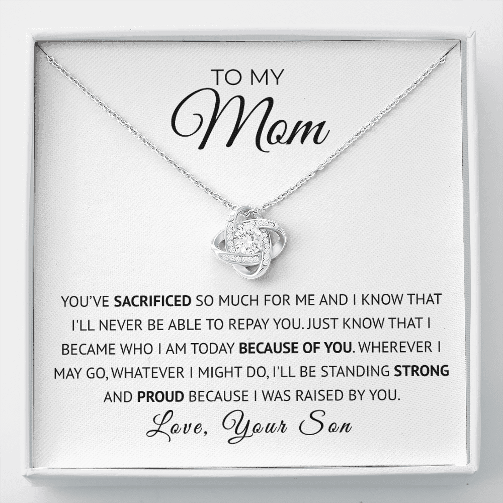 To My Mom | I'm Strong and Proud Because of You | Necklace
