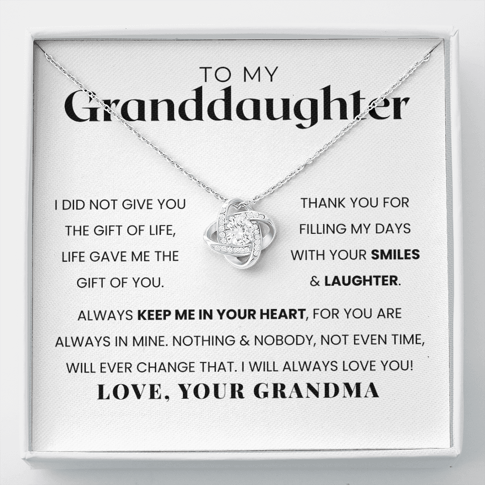 To My Granddaughter | Life Gave Me The Gift Of You | Necklace