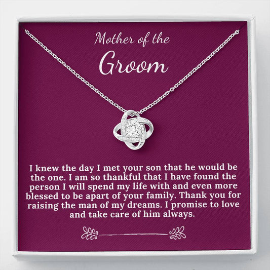 Mother of the Groom 14k White Gold Plated Necklace