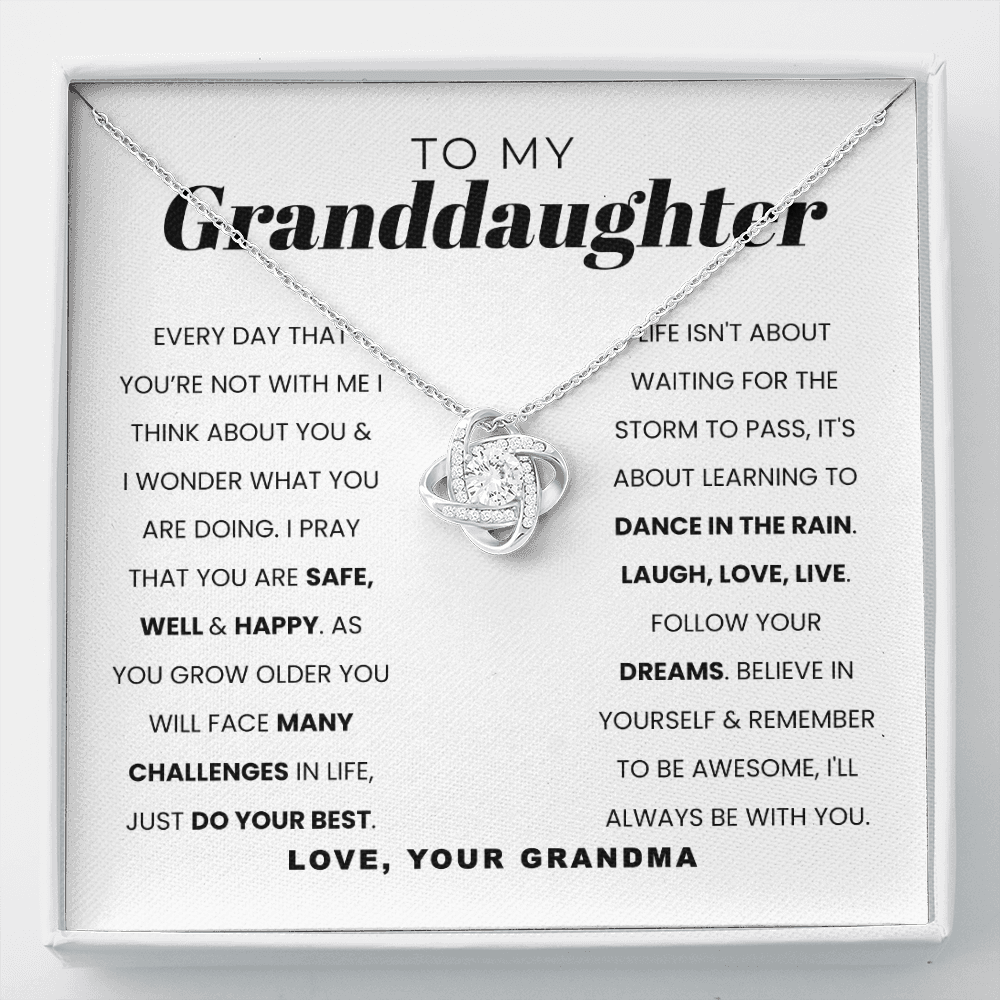 To My Granddaughter | Just Do Your Best | Necklace