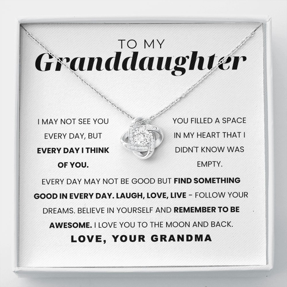 To My Granddaughter | Laugh, Live And Live | Necklace