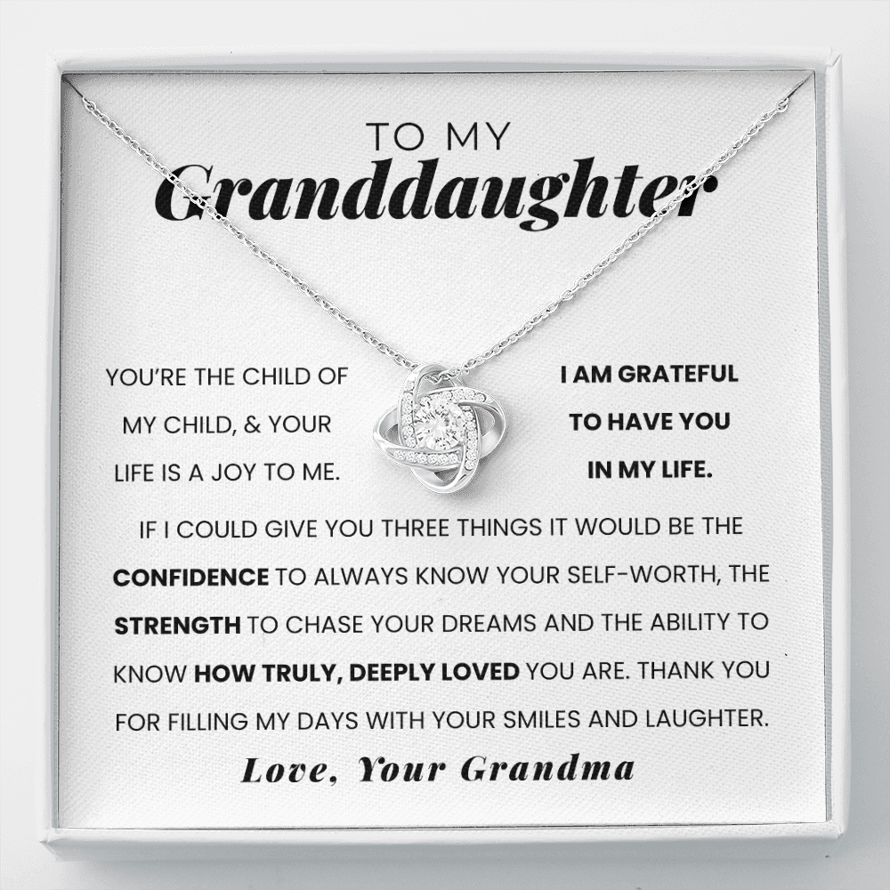 To My Granddaughter | I Am Grateful To Have You | Necklace