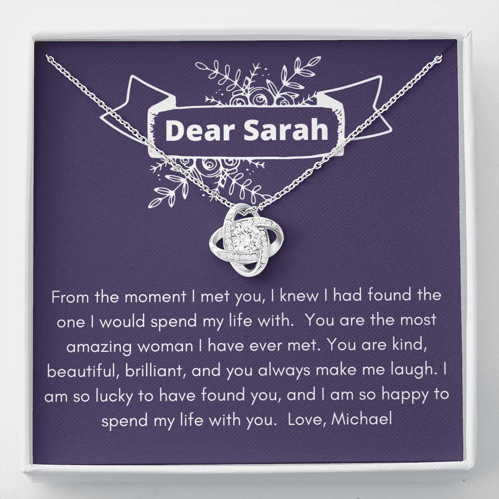 Dear [Name] From [Name] Romantic - 14k White Gold Finish - Glitter By Kate Wild