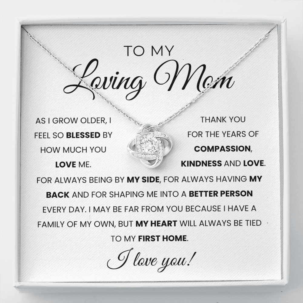 To My Loving Mom | Thank You For Being There By My Side | Necklace