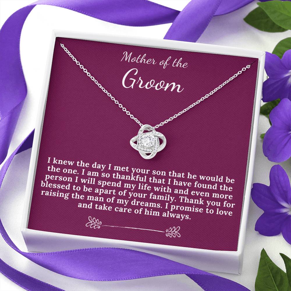 Mother of the Groom 14k White Gold Plated Necklace