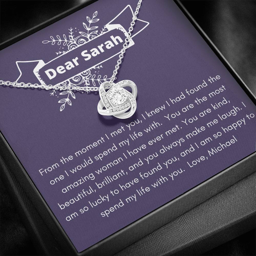 Dear [Name] From [Name] Romantic - 14k White Gold Finish - Glitter By Kate Wild