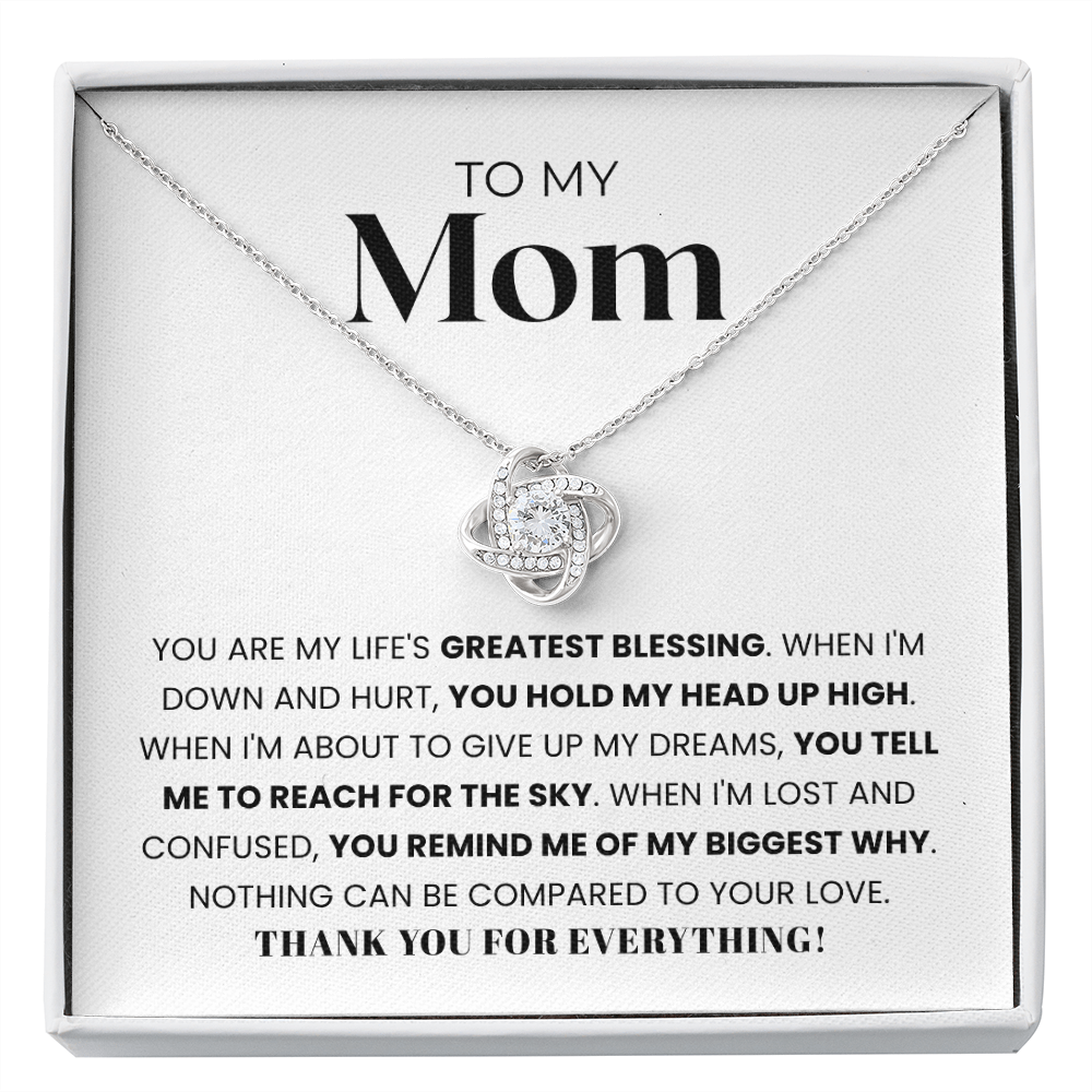 To My Mom | You Are My Greatest Blessing | Necklace