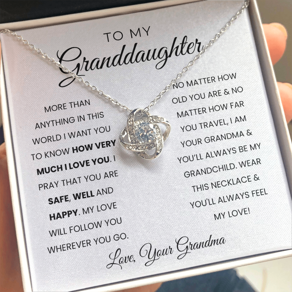 To My Granddaughter | My Love Will Follow You Wherever You Go | Necklace