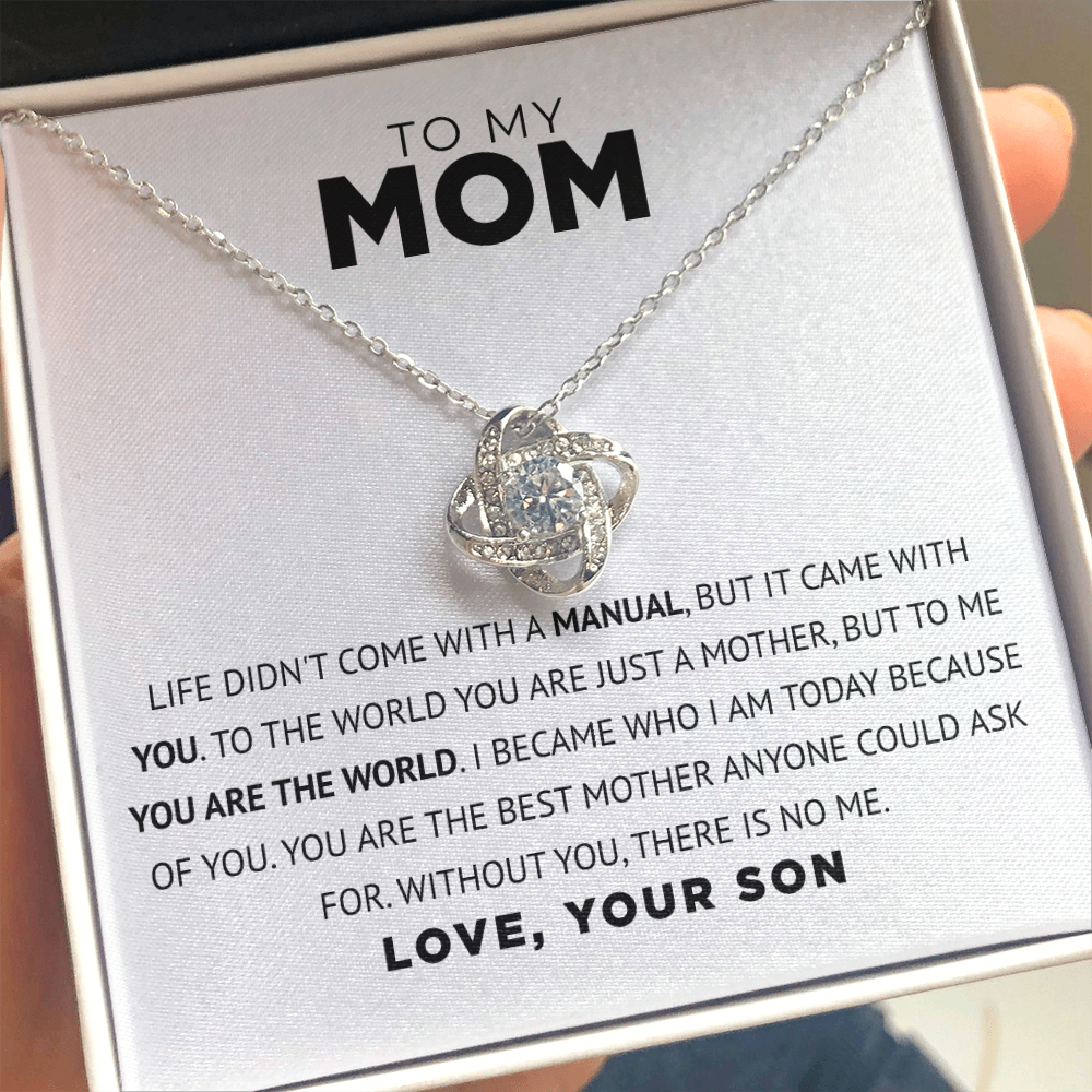 To My Mom | Without You There Is No Me | Necklace