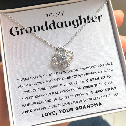 To My Granddaughter | I Am Proud Of You | Necklace