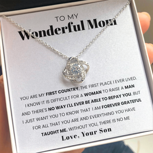 To My Wonderful Mom | I Am Forever Grateful For Everything | Necklace