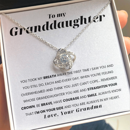 To My Granddaughter | Straighten Your Crown | Necklace