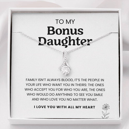 (ALMOST SOLD OUT) To My Bonus Daughter | I'd Do Anything To See You Smile | Necklace