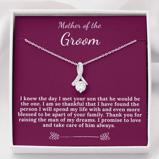 Mother of the Groom 14k White Gold Necklace