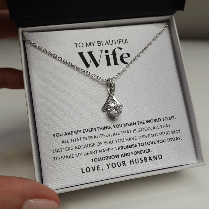 To My Beautiful Wife | I Promise To Love You | Necklace