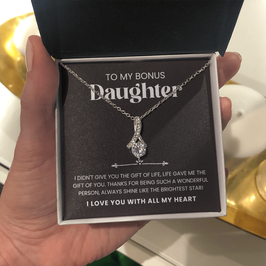 To My Bonus Daughter | Shine Like The Brightest Star | Necklace