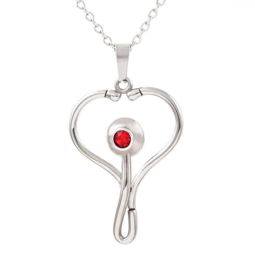 For A Healthcare Hero- You Are An Angel With A Stethoscope- Stethoscope Necklace - Glitter By Kate Wild