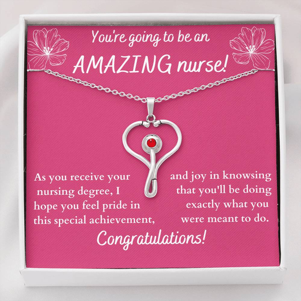 Nurse Graduation Stethoscope Necklace
