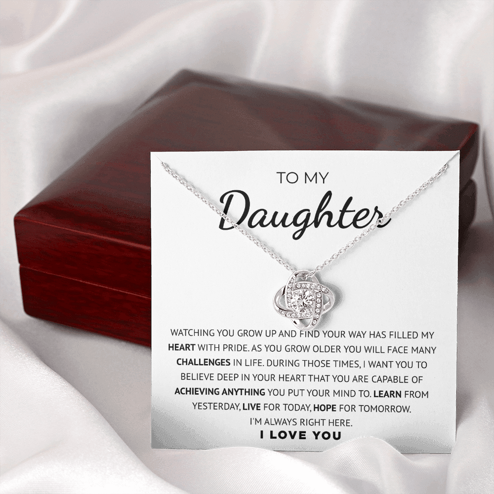 To My Daughter | Learn , Live And Hope | Necklace