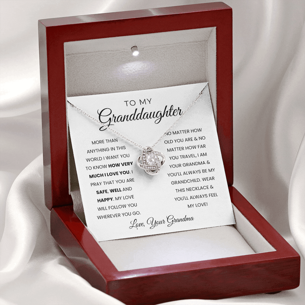 To My Granddaughter | My Love Will Follow You Wherever You Go | Necklace