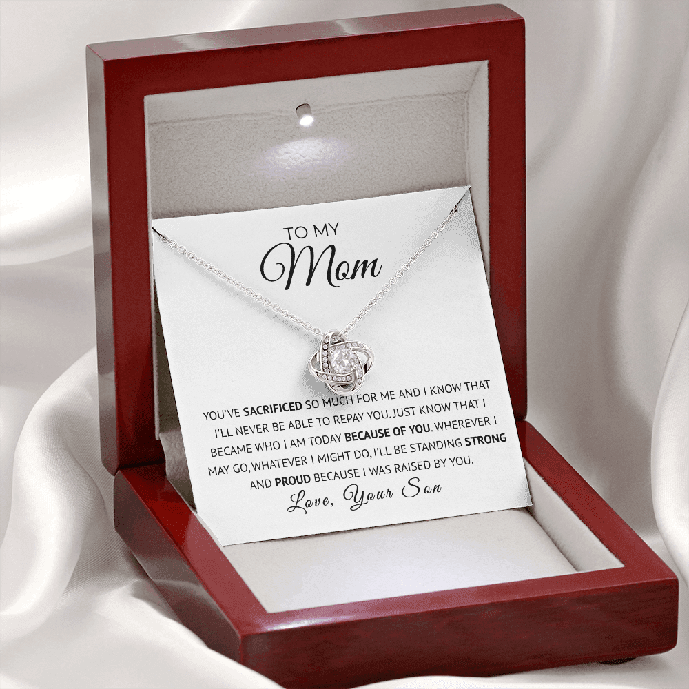 To My Mom | I'm Strong and Proud Because of You | Necklace