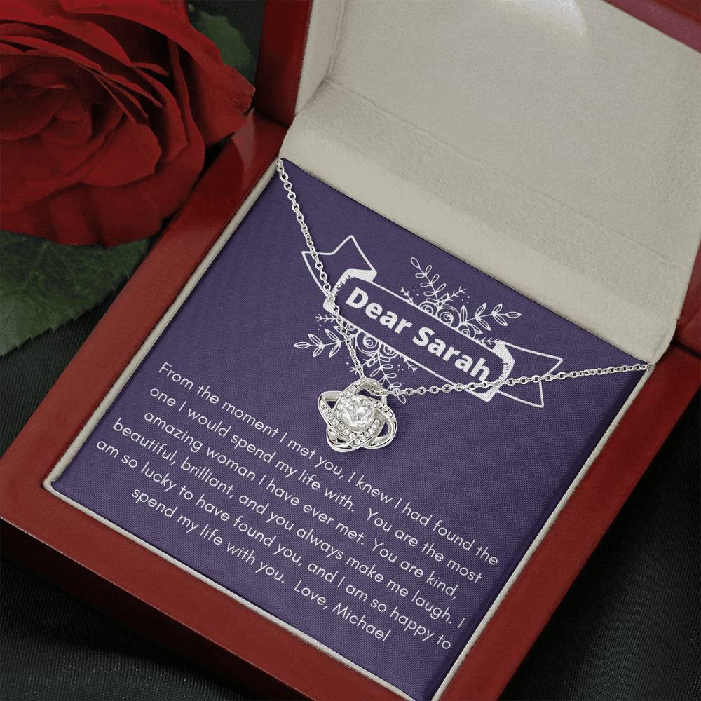 Dear [Name] From [Name] Romantic - 14k White Gold Finish - Glitter By Kate Wild