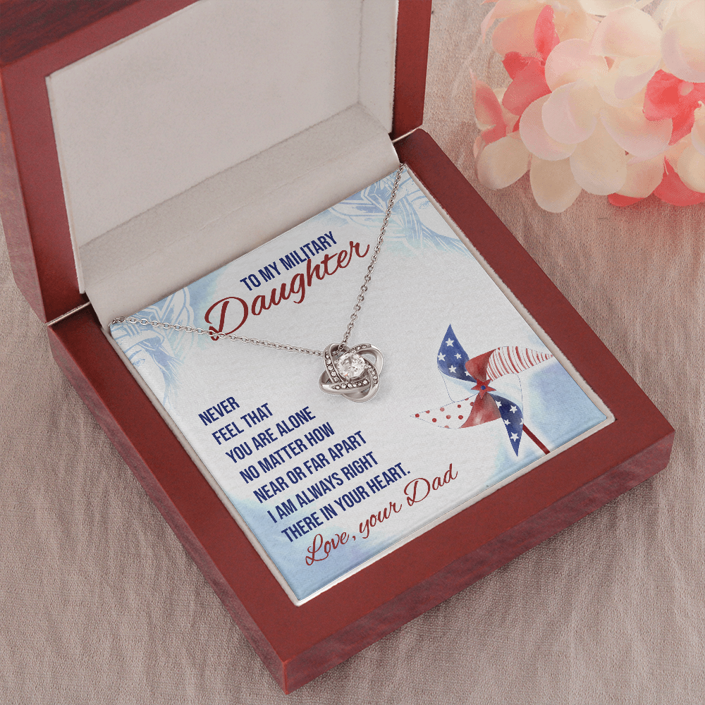 To My Military Daughter | I'm Always Right there in Your Heart | Necklace