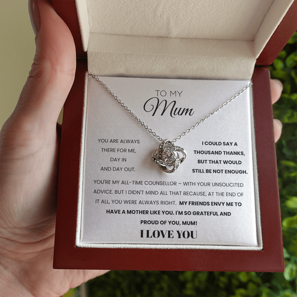 To My Mum | I'm Grateful And Proud Of You | Necklace