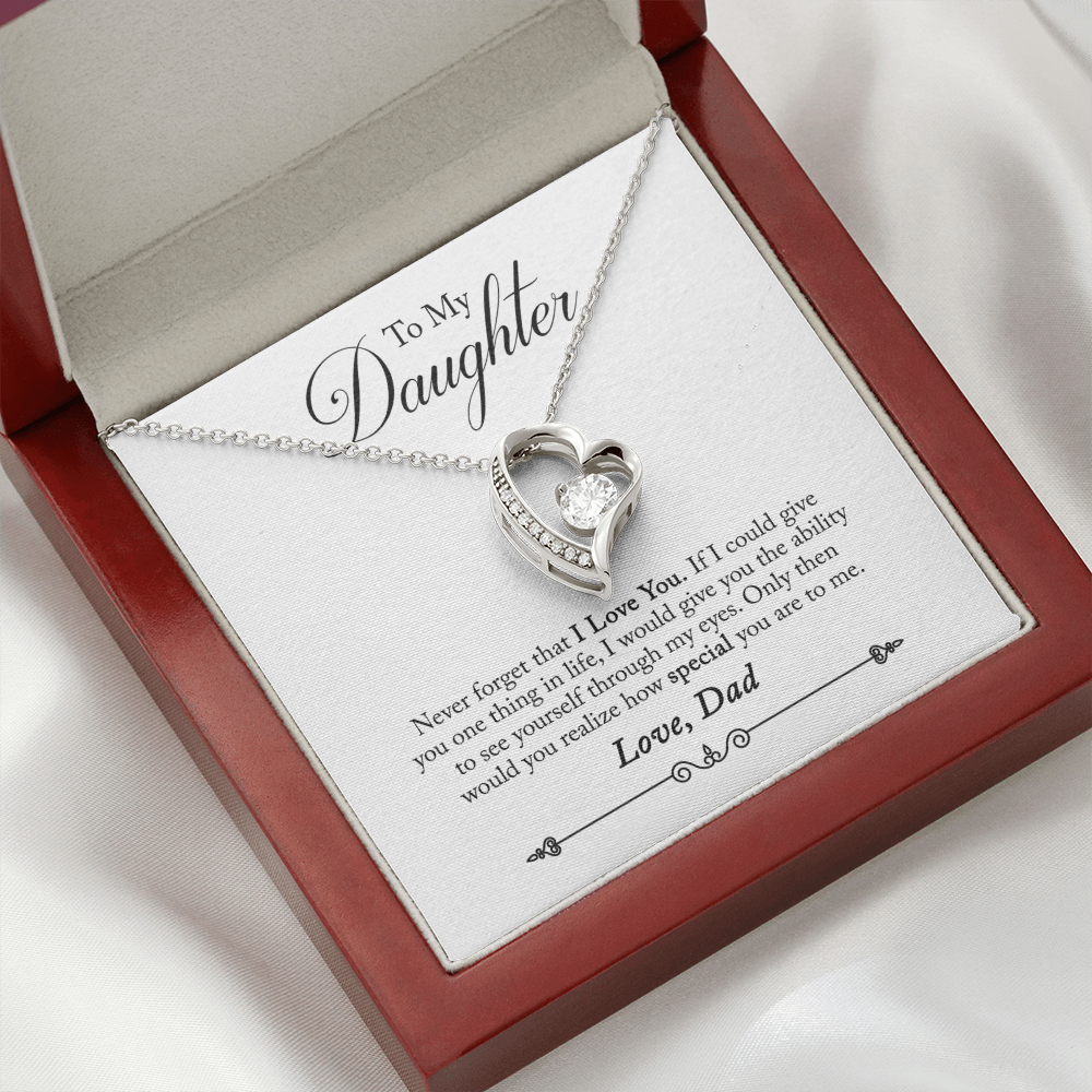 To My Daughter | Love Dad | Heart Necklace